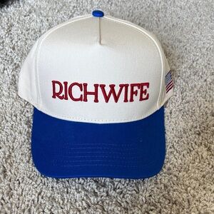 Blue and White Baseball Cap